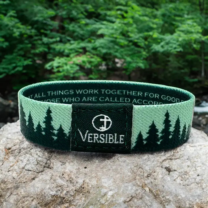 Versible Forest Edge / Romans 8:28 Wristband