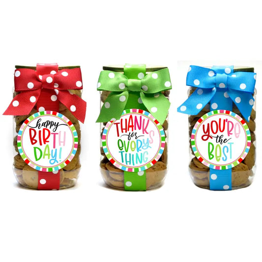 Oh, Sugar! Cookie Jars - Colorful Spokes Youre the Best - Pint-Chocolate Chip