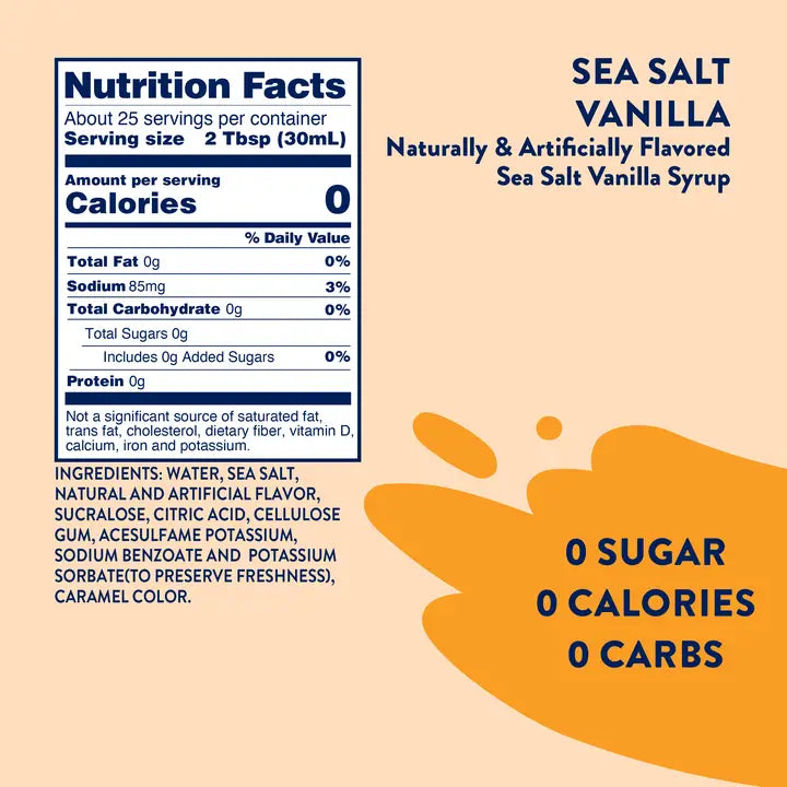 Jordan's Skinny Mixes Sugar Free Sea Salt Vanilla