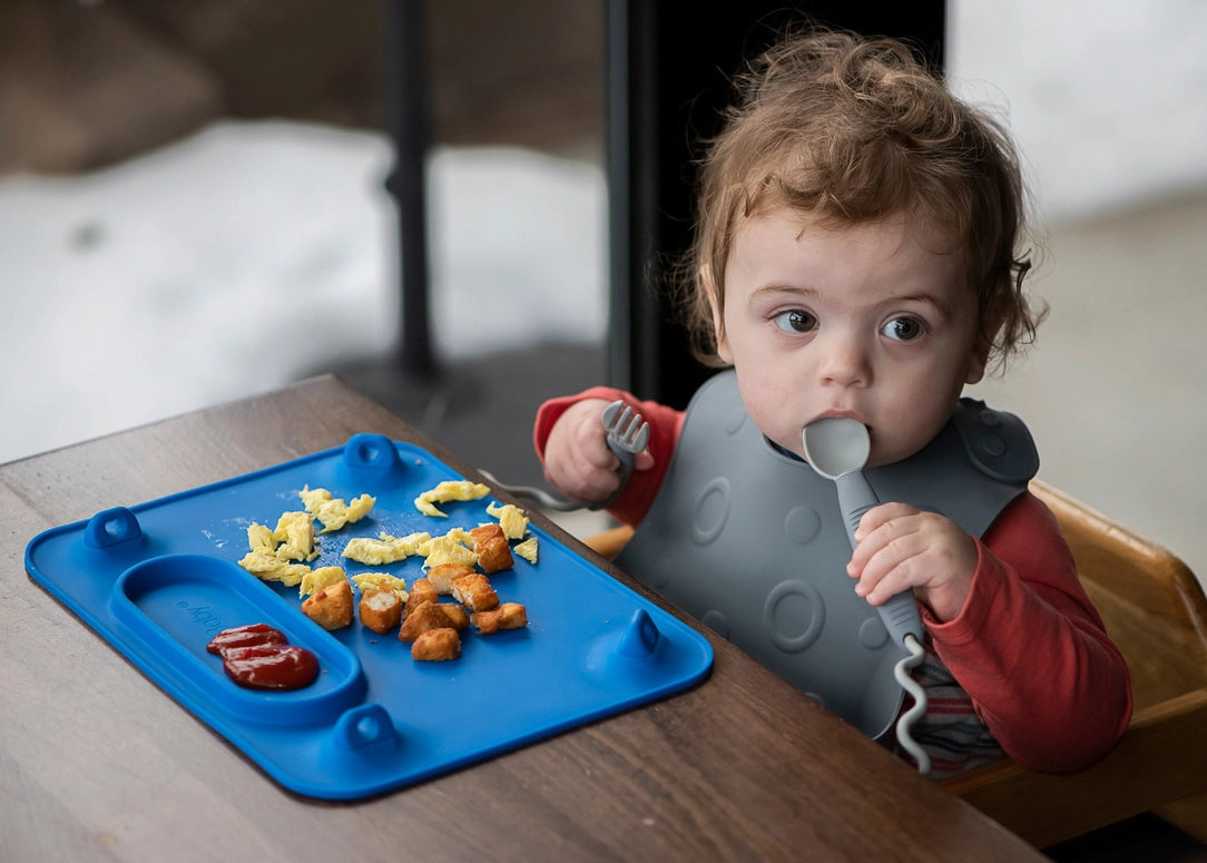 Busy Baby Eating Utensils-Pewter