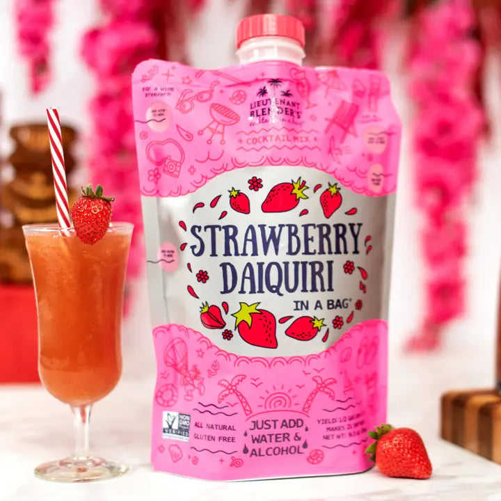 Lieutenant Blender's Strawberry Daiquiri in A Bag Cocktail/Mocktail Slushie Mixer