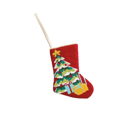 MUD PIE TREE NEEDLE POINT STOCKING ORNAMENT