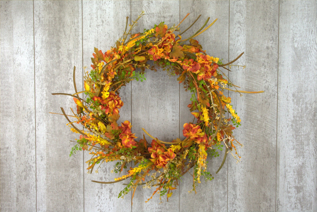 Wholesale Home Decor Fall Hydrangea Wreath