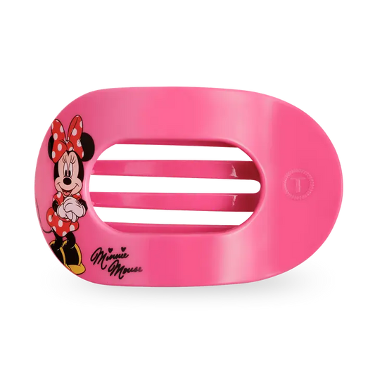 Teleties Flat Round Hair Clip | Small | Minnie Mouse