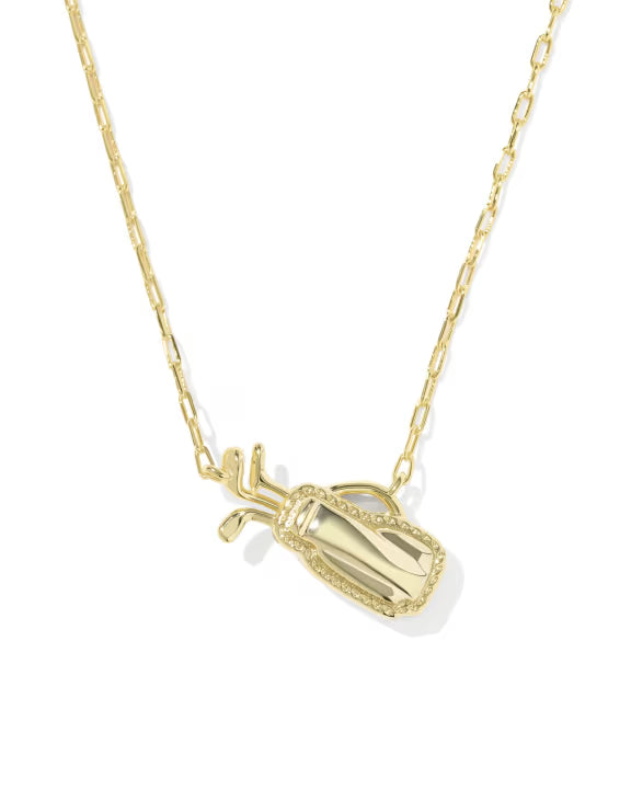 KENDRA SCOTT GOLF SHORT PENDANT NECKLACE GOLD IVORY MOTHER OF PEARL
