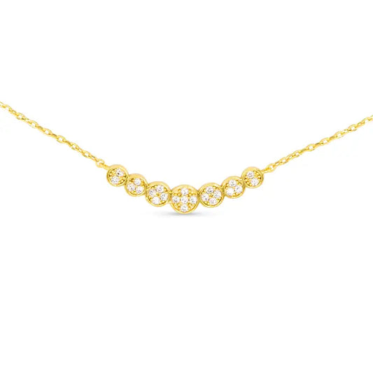 Amanda Blu Delicate Gold Cubic Zirconia Arc Necklace