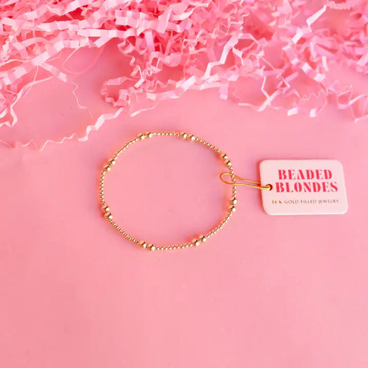 Beaded Blondes Leah Bracelet in Gold