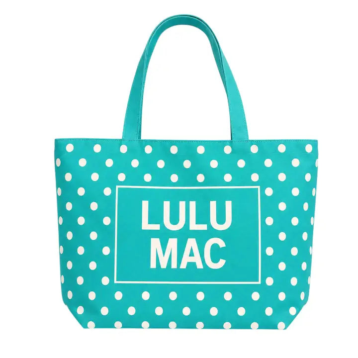 Lulu Mac Canvas Tote MINT Dot