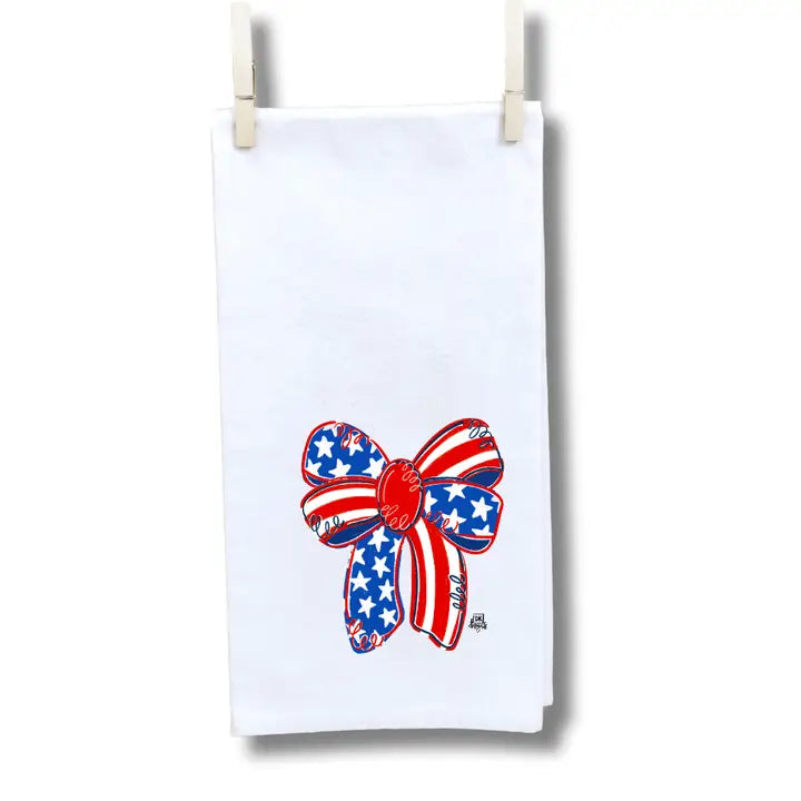 DK Designs Patriotic Bow Towel