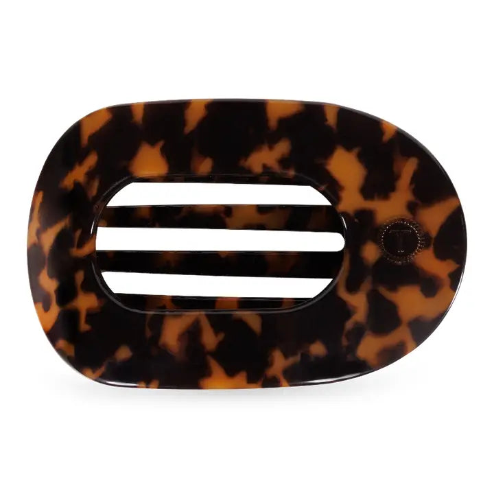 Teleties Tortoise | Tiny | Flat Round Hair Clip