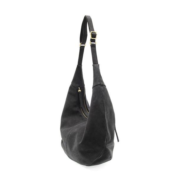 Joy Susan Rochelle Faux Suede Large Crescent Hobo Bag