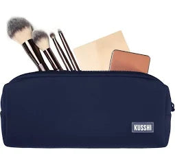 Kusshi Essentials Cosmetics Pouch-Black/ Pink