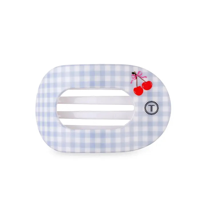 Teleties Flat Round Hair Clip | Medium | Basket of Cherries