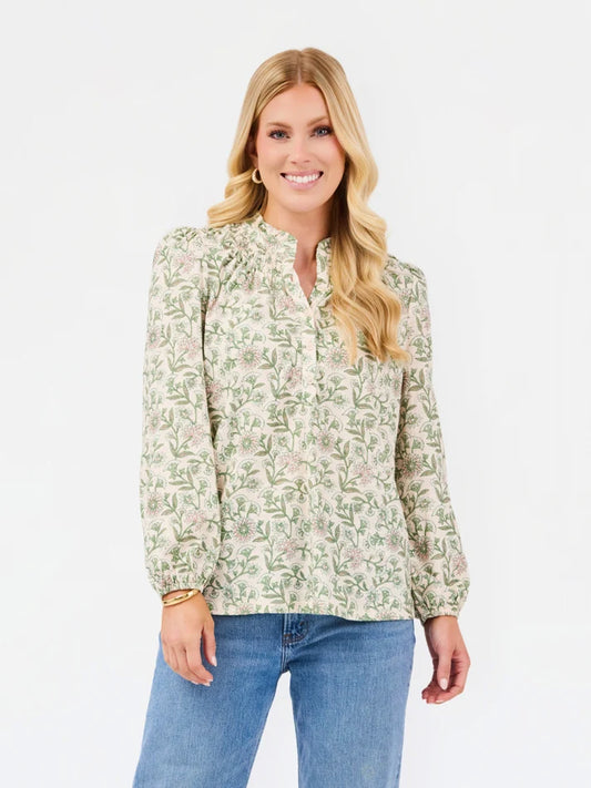 Mary Square Dawn Tee | Thistle Vines Tan