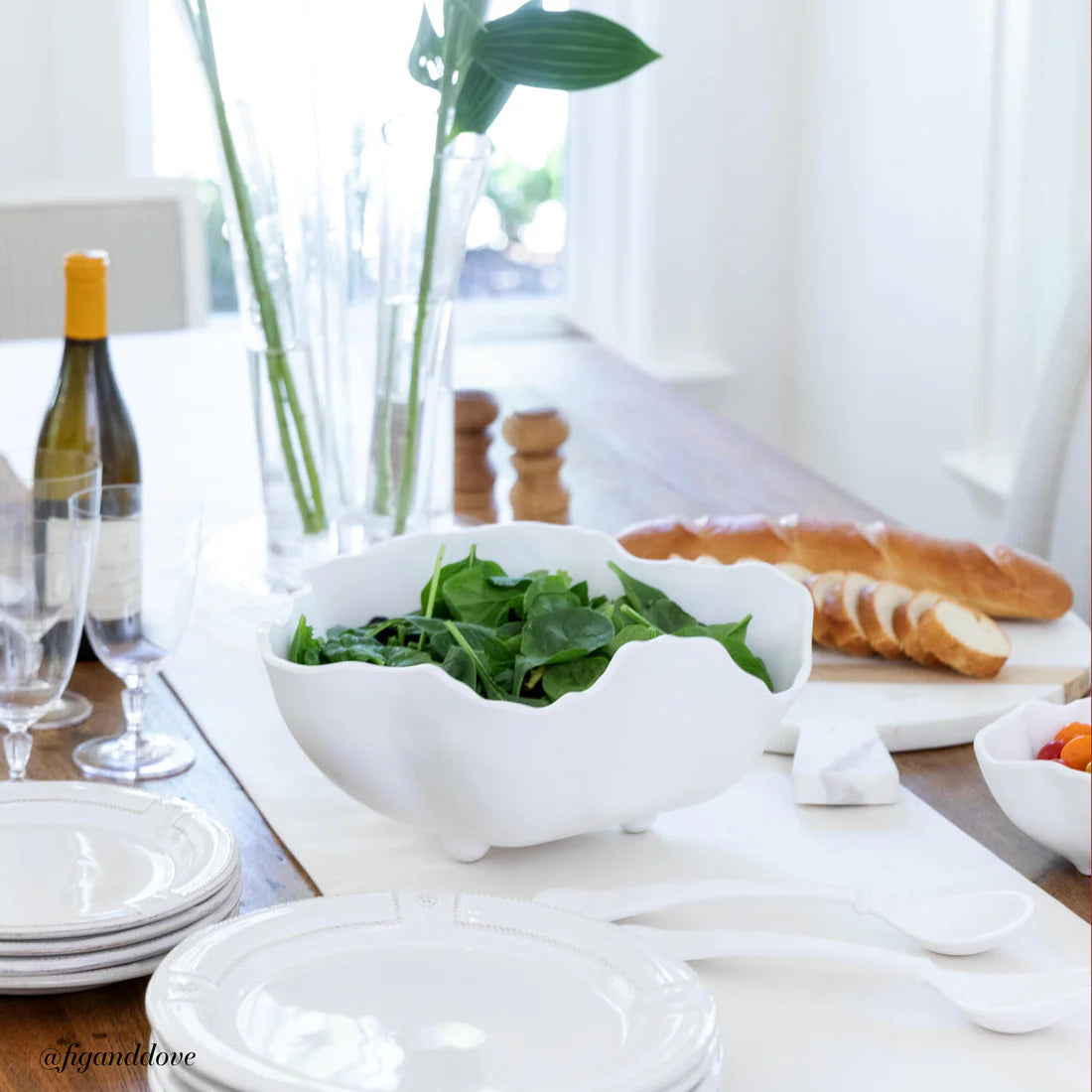 Beatriz Ball VIDA Nube Large Salad Servers (White)