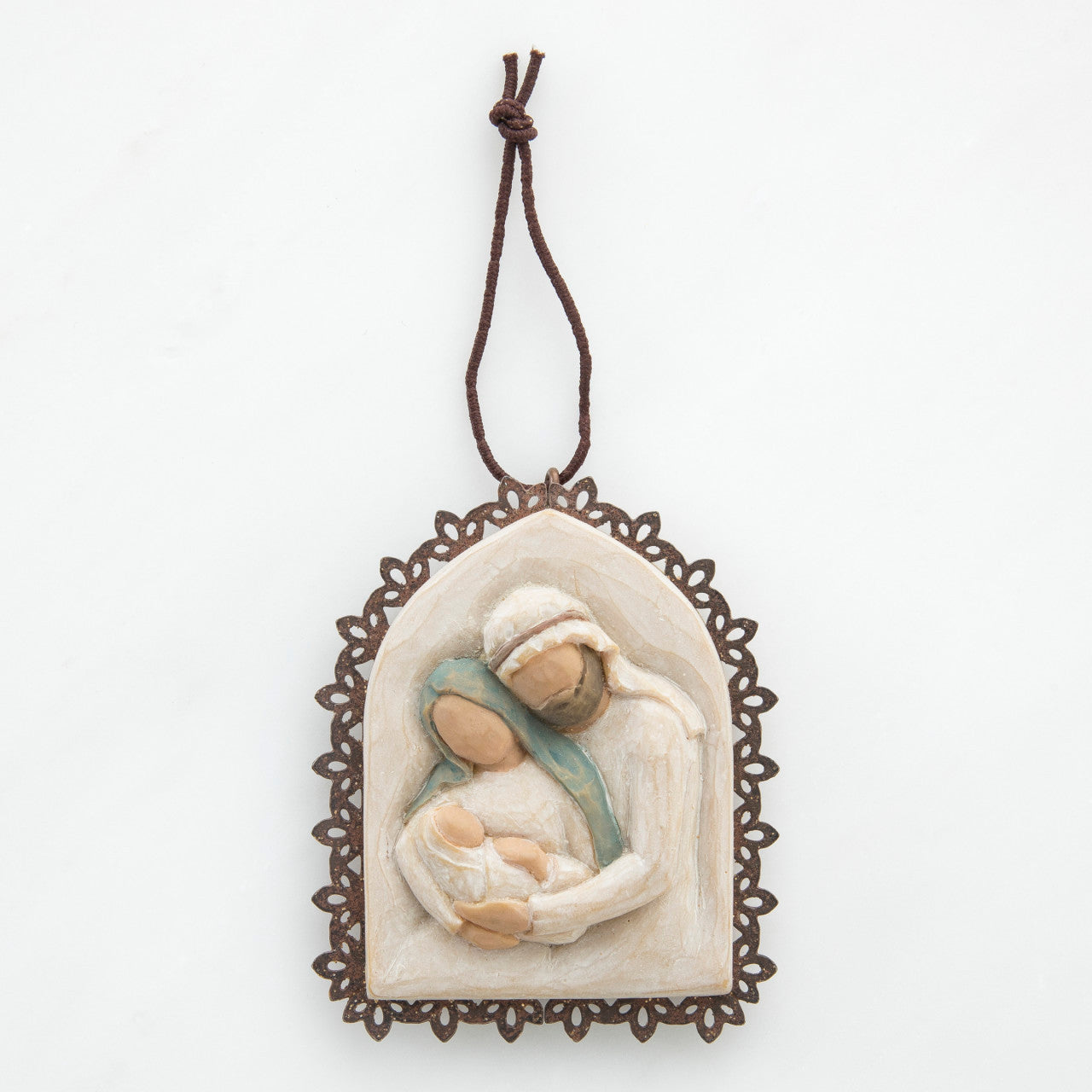 Willow Tree Holy Family Metal-Edged Ornament