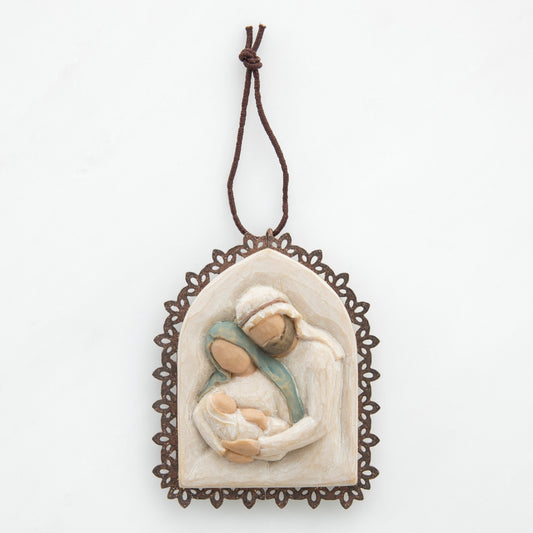 Willow Tree Holy Family Metal-Edged Ornament