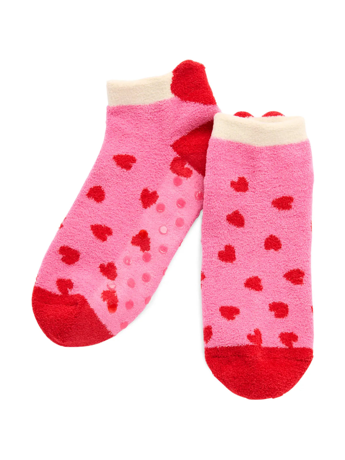 Shiraleah Mini Hearts Home Socks, Pink