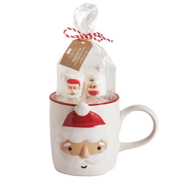 MUD PIE SANTA MUG SET