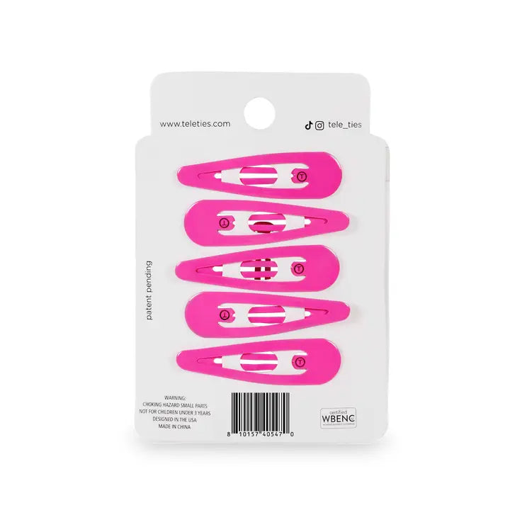 Teleties Snap Clip | Tropical Punch | 6 Count