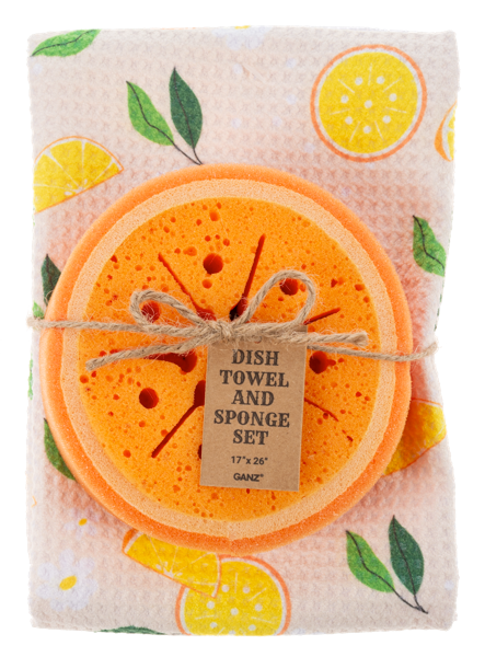 Fruit Sponge & Kitchen Towel Set