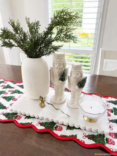 MUD PIE SMALL WHITE CERAMIC NUTCRACKER