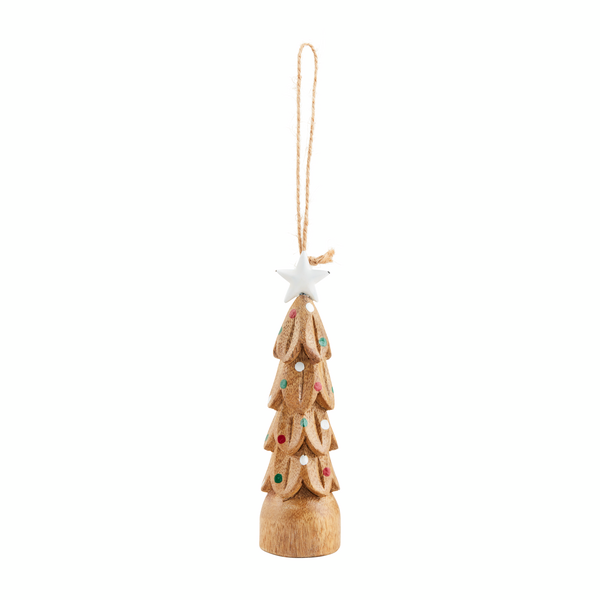 MUD PIE TREE CARVED PEG ORNAMENT