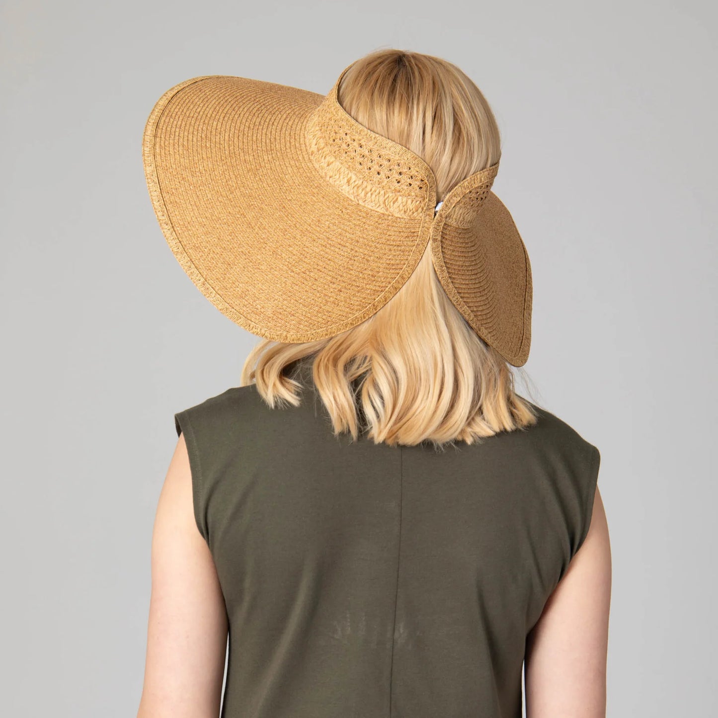 San Diego Hat Everyday Full Coverage - Wide Brim Roll Up Visor-Toast