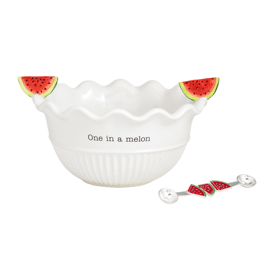 MUD PIE ONE IN A MELON BOWL SET