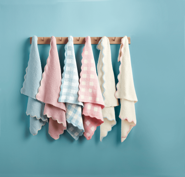 MUD PIE PINK GINGHAM CHENILLE BLANKET