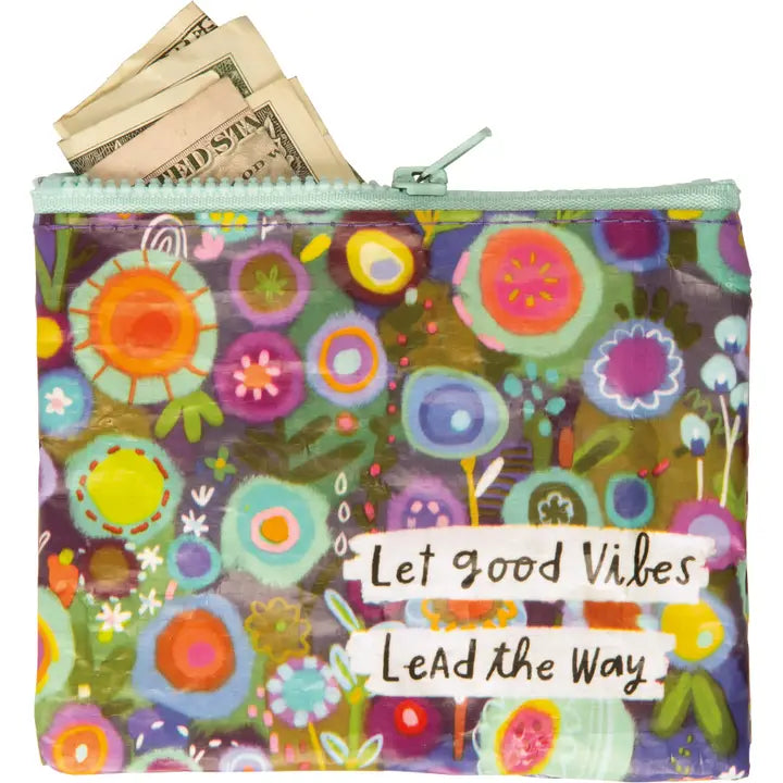 Primitives by Kathy Let Good Vibes Lead the Way Zipper Wallet