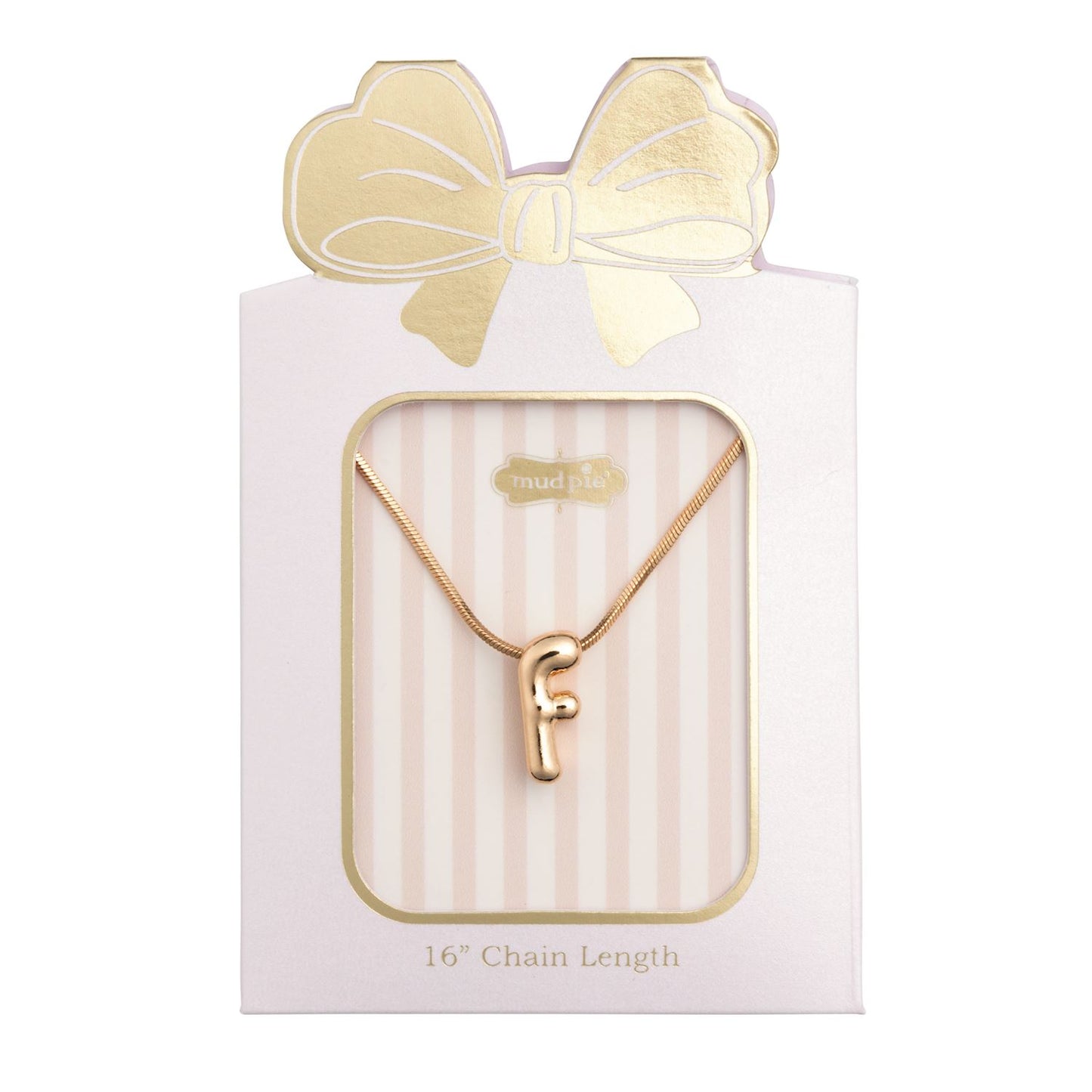 MUD PIE F INITIAL NECKLACE