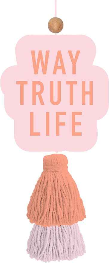 Mary Square Way Truth Life Automotive Air Freshener with Tassel