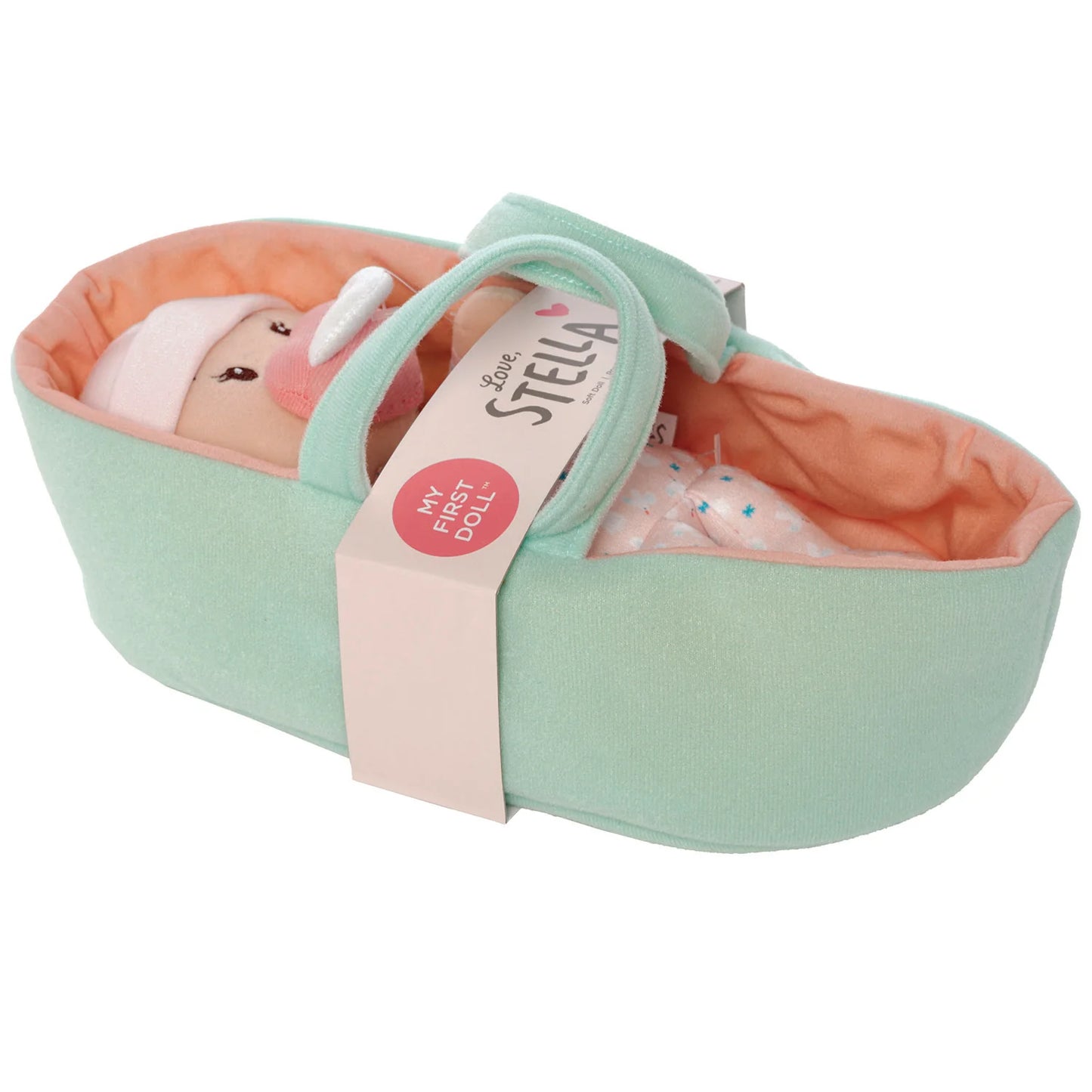 Love, Stella My First Doll Peach & Bassinet