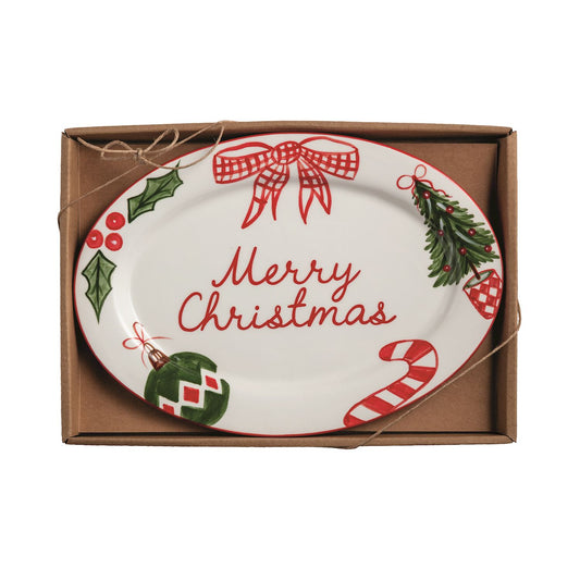 MUD PIE MERRY CHRISTMAS SENTIMENT PLATE