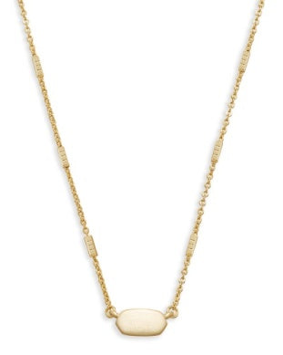 KENDRA SCOTT FERN PENDANT NECKLACE GOLD METAL