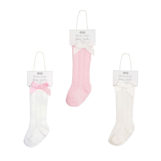 MUD PIE POINTELLE BOW KNEE SOCKS
