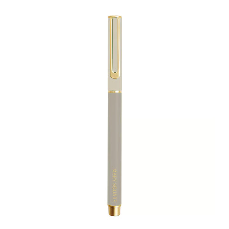 MARY SQUARE Pen Snap Cap Pen Beige