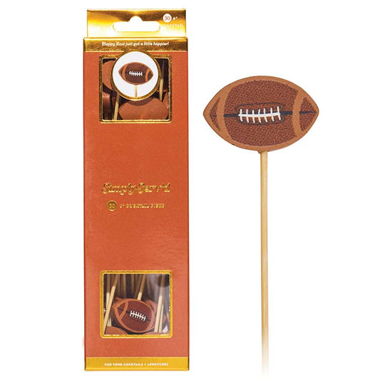 Sophistiplate Tailgate Football Large Cocktail Picks/30pk