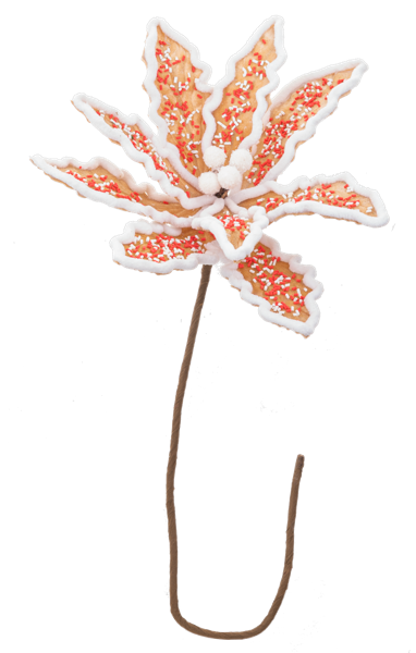 Ganz Gingerbread Poinsettia Spray
