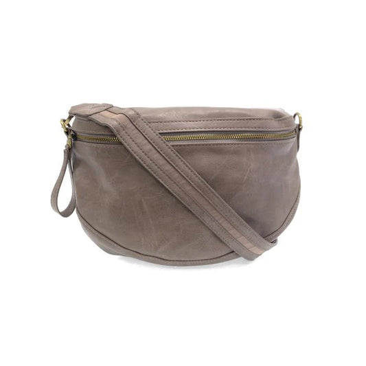 Joy Susan Laura Contrast Strap Sling Belt Bag - Shiitake