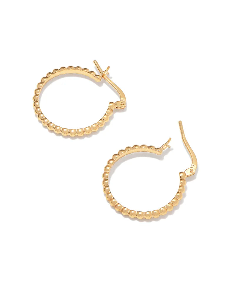 Kendra Scott Beaded 20mm Hoop Earrings in 18k Gold Vermeil