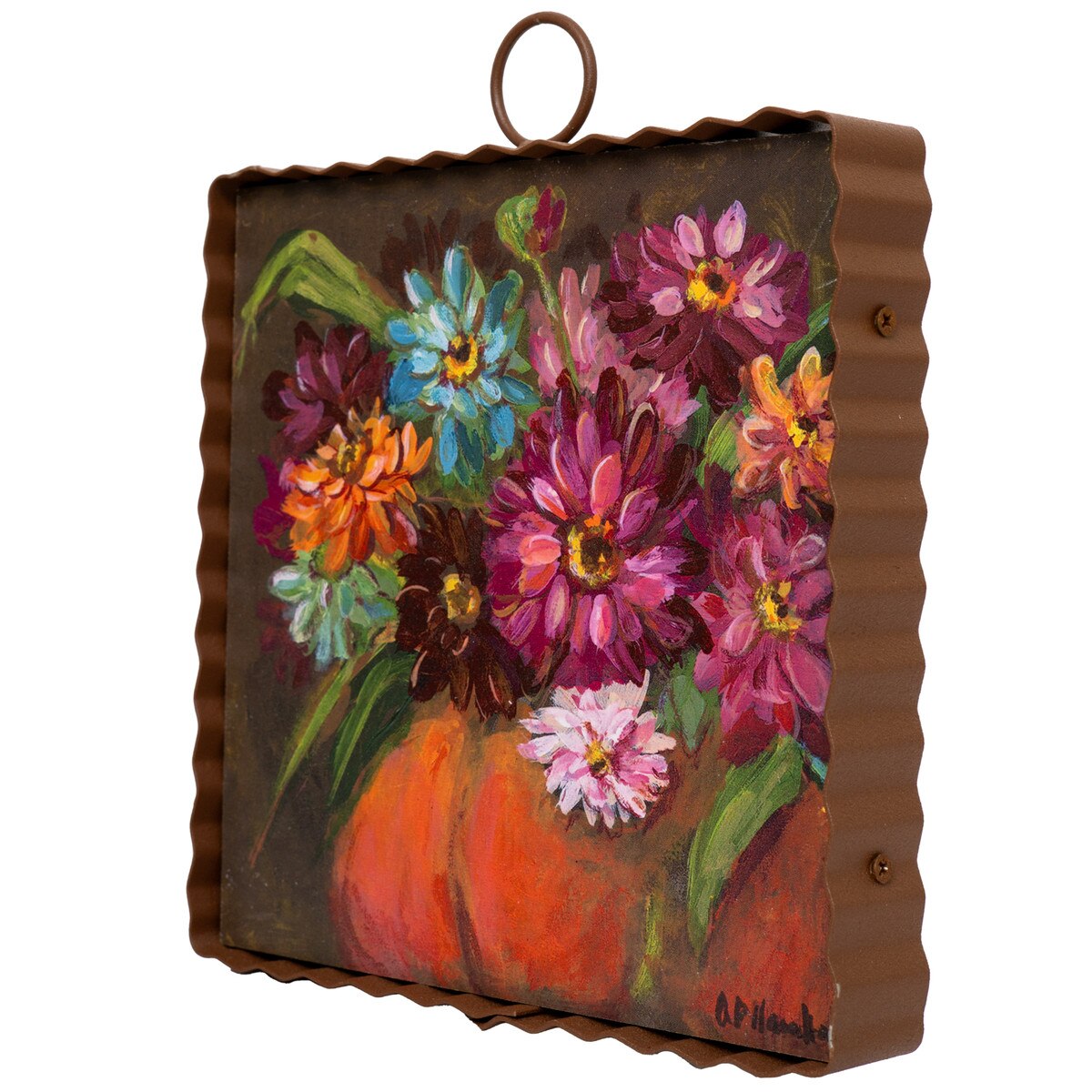 The Round Top Collection Mini Art Zinnia Ina Pumpkin