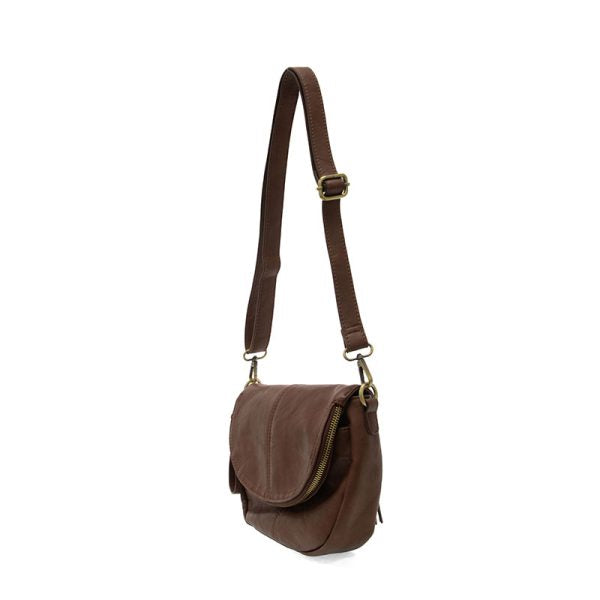 Joy Susan Helene Small Saddle Crossbody-Walnut