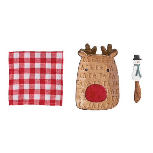 MUD PIE REINDEER APPETIZER SET
