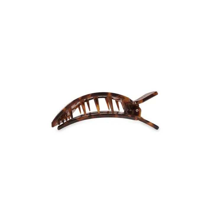 Teleties Square Flat Hair Clip | Small | Tortoise