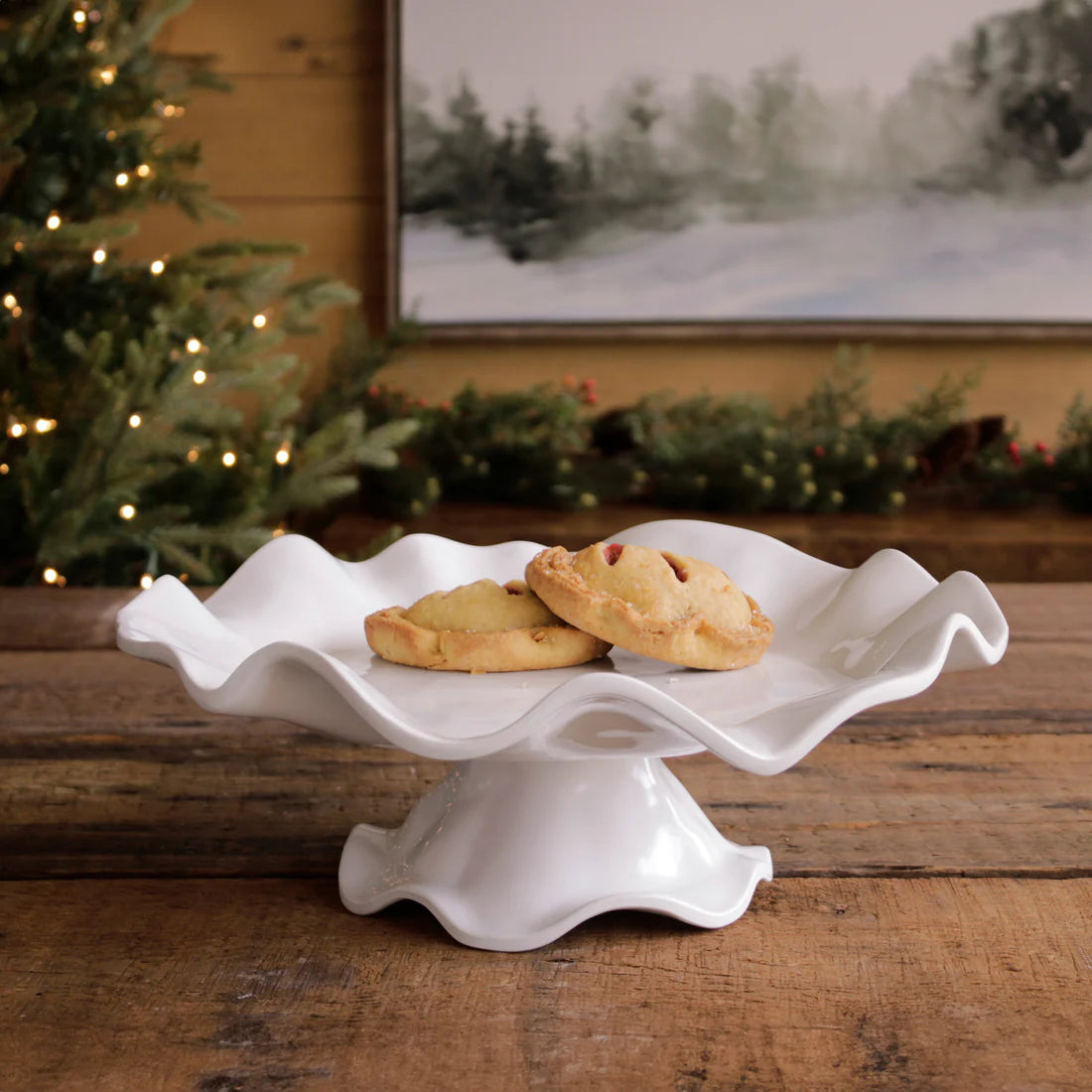 Beatriz Ball VIDA Havana Pedestal Cake Plate White