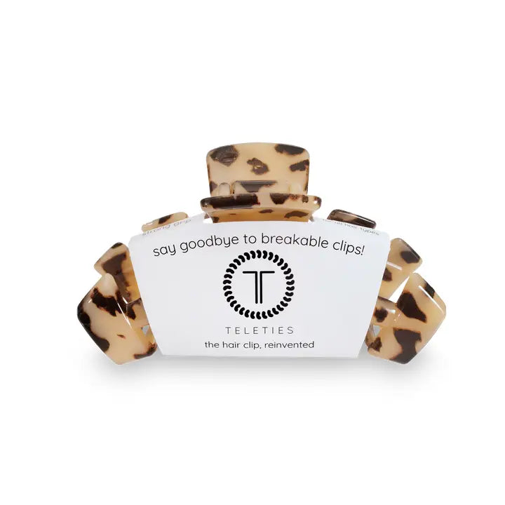 Teleties Classic Hair Clip | Medium | Blonde Tortoise