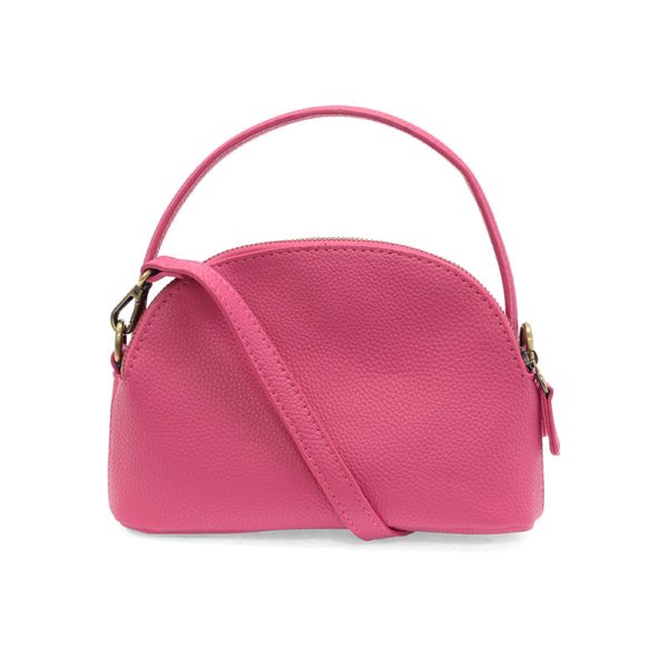 Joy Susan Larissa Double Zip Dome Crossbody-Magenta