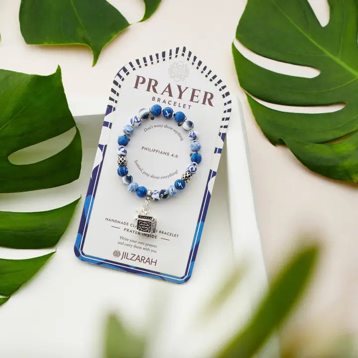 Jilzarah Blue Prayer Bracelet